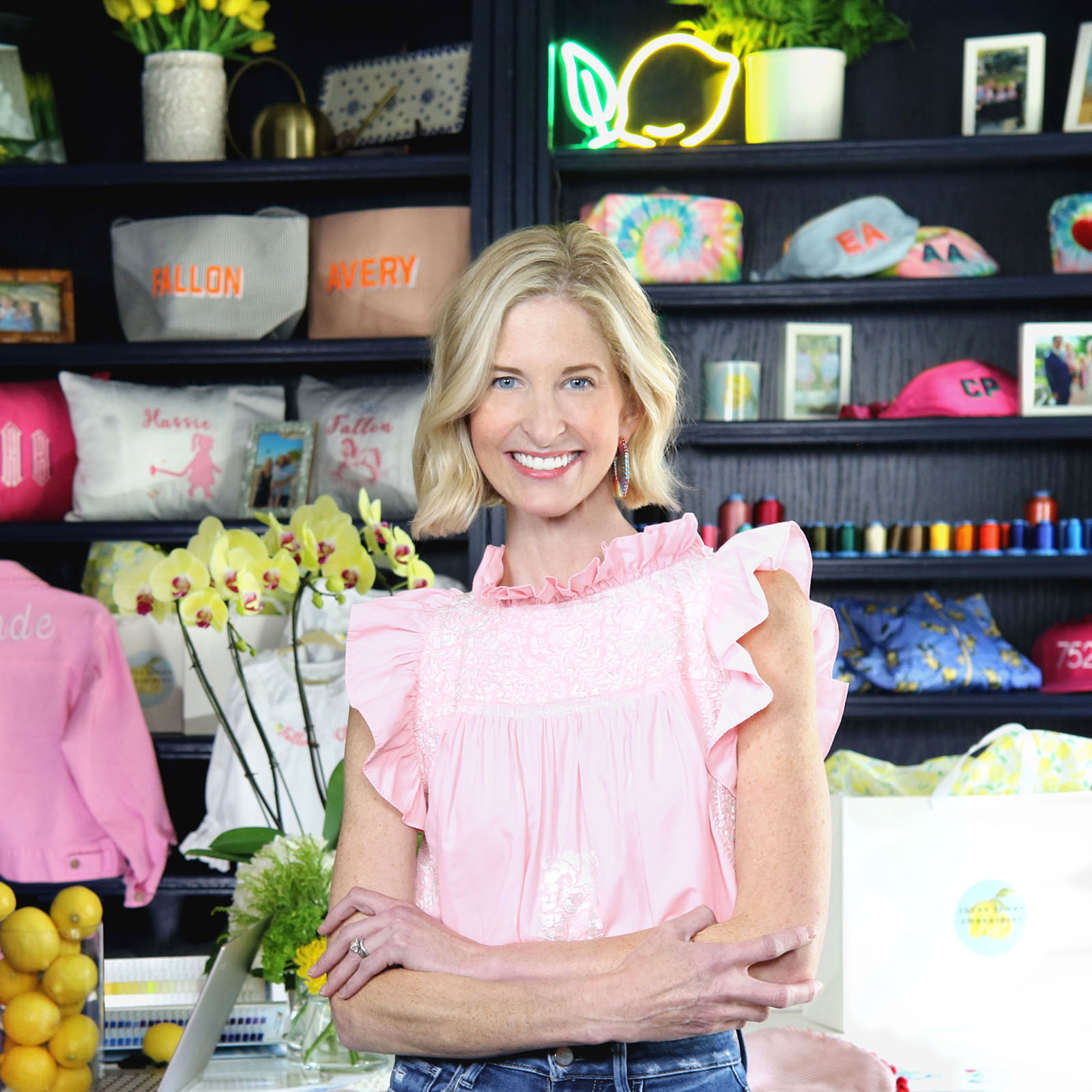 Emily Amacker, Founder of Lucky Lemon Embroidery