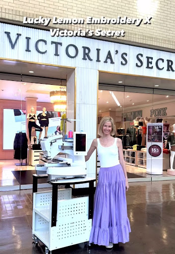 On-site embroidery station setup